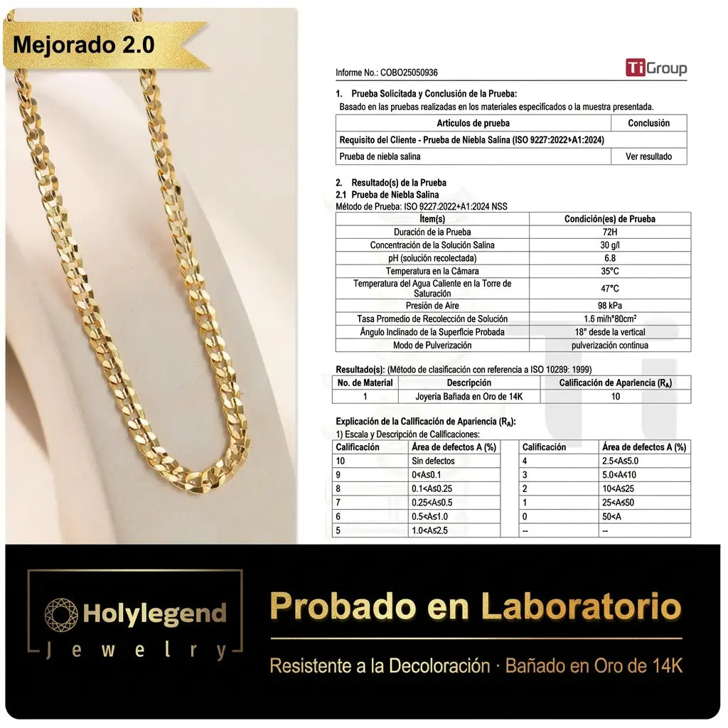 CELION™ Cadena Cubana + Crucifijo Eterno 14K